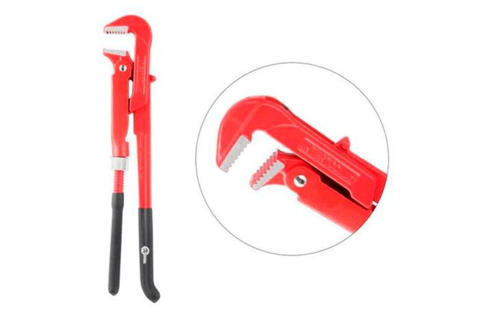 Ключ трубний Intertool важільний 90° х 3/4" (HT-0186)