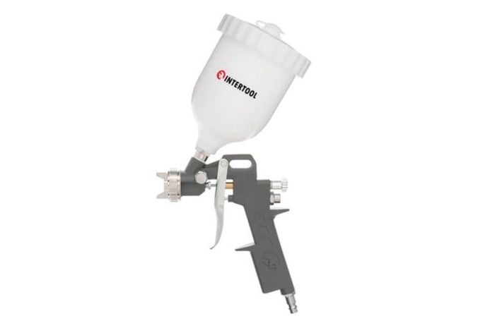 Пневмопістолет лакофарбовий HP Intertool верхній бак 600 мл d = 1.5 мм (PT-0204)