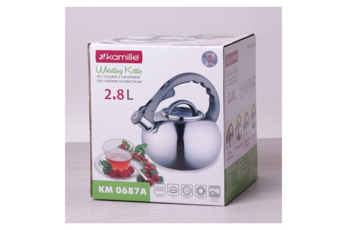 Чайник нержавіючий Kamille 2.8 л 0687A (0687A)