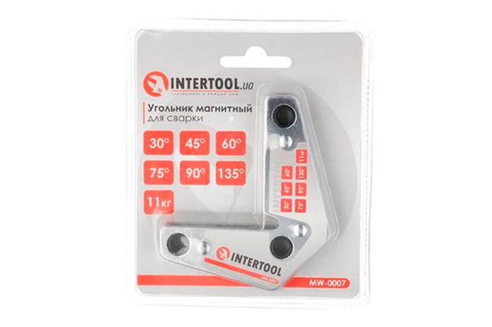 Тримач магнітний для зварювання Intertool 11 кг кутник (MW-0007)
