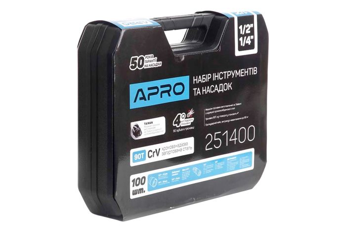 Набор инструмента Apro 1/4" x 1/2" x 100 ед. (251400)