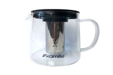 Чайник скляний вогнетривкий Kamille 1500мл із заварником (0776L)