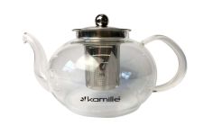 Чайник скляний вогнетривкий Kamille 1200мл із заварником (0783L)