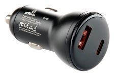 Автомобільний зарядний пристрій 12 Atelie USB/Tipe-C x 5V x 3A чорний (951808)