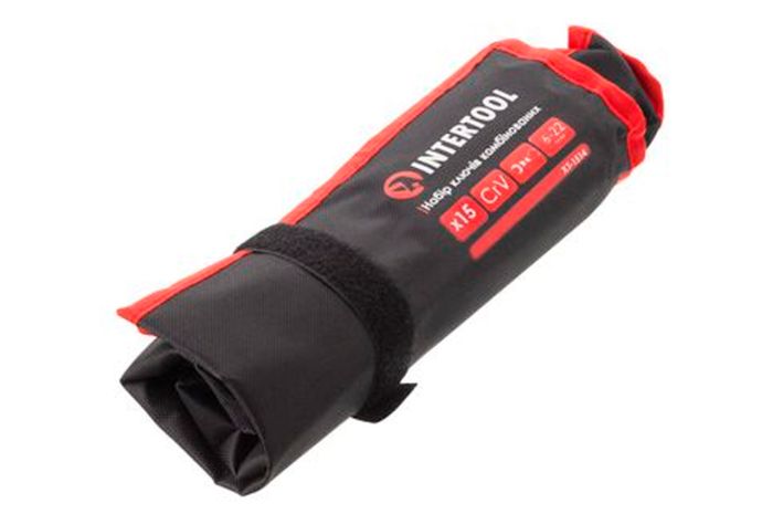 Набір ключів ріжково-накидних Intertool 6-22мм в чохлі PRO (15шт) (XT-1514)