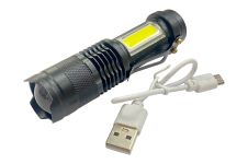 Ліхтар тактичний X-Balog 95мм x 1LED x 1COB x Li-Ion (160-BL525)