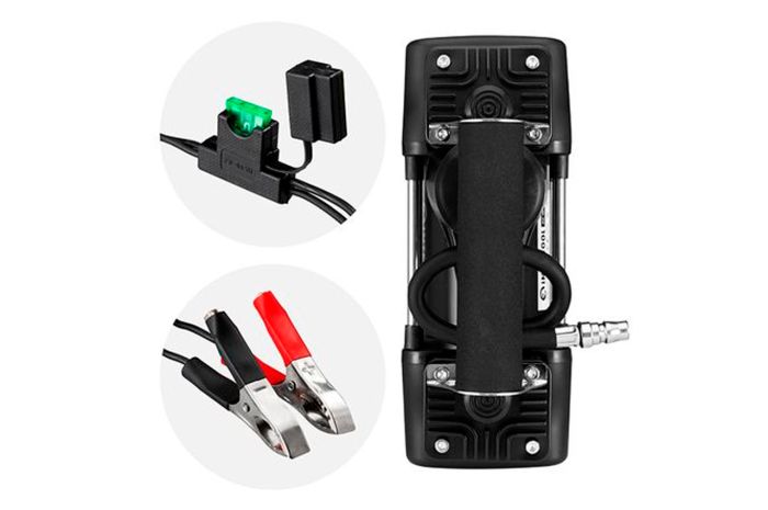 Компресор автомобільний Intertool 10бар x 85л/хв двоциліндровий (AC-0005)