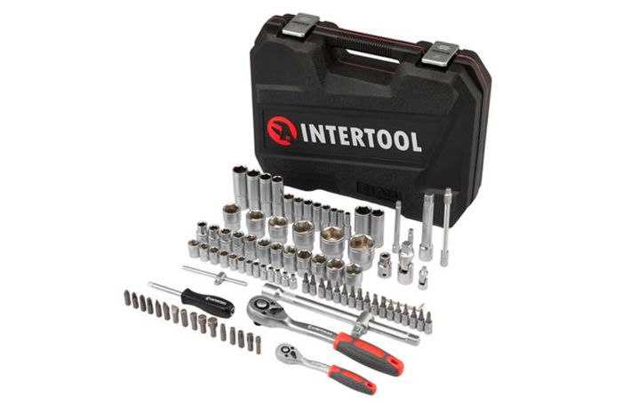Набір інструменту Intertool 1/4" x 1/2" x 94од RED (ET-9094)