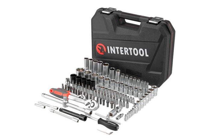 Набор инструмента Intertool 1/4" x 1/2" x 111ед RED (ET-9110)