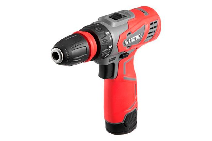 Шуруповерт аккумуляторный Intertool 12В x 1.5Ач Li-Ion DFR (DT-0314)