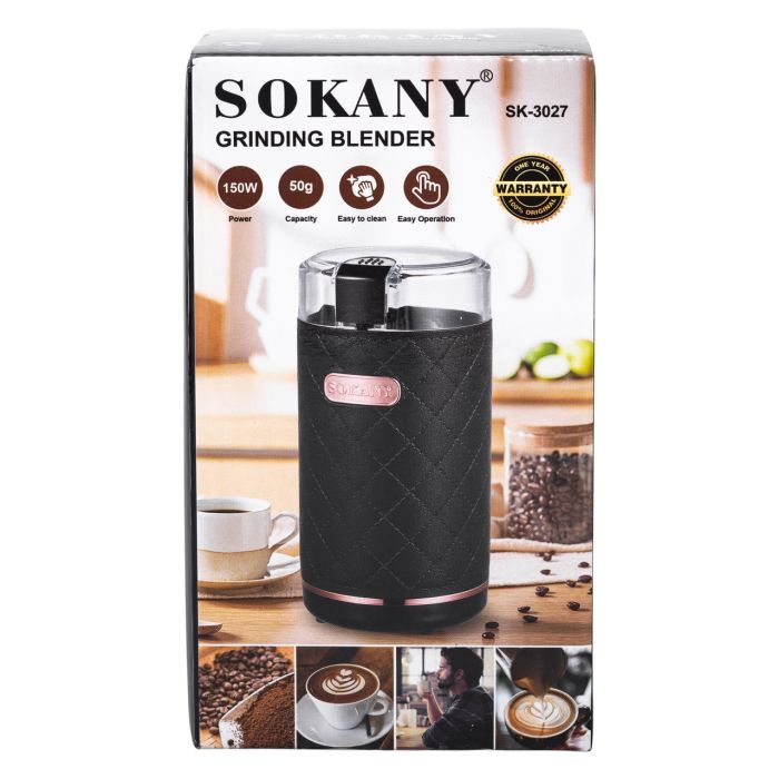 Кавомолка електрична Sokany 150 Вт Біла Lugi SK-3027W