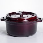 Кокотниця чавунна емальована 4,5 л, бургунді Yiwu HP-FLG-11 burgundy
