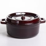 Кокотниця чавунна емальована 6,5 л, бургунді Yiwu HP-FLG-12 burgundy