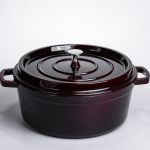 Кокотниця чавунна емальована 6 л, бургунді Yiwu HP-FLG-13 burgundy