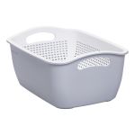 Кошик-друшлак 2 в 1 для миття овочів, фруктів і зелені 32×23×13 (см) Білий HP-45-5W