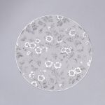 Килимок для сервірування столу Flowers 38 см, срібло HP-36327-12G