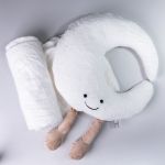 М'яка іграшка-подушка з пледом Місяць 170*110 см 3в1 Білий 520-21M