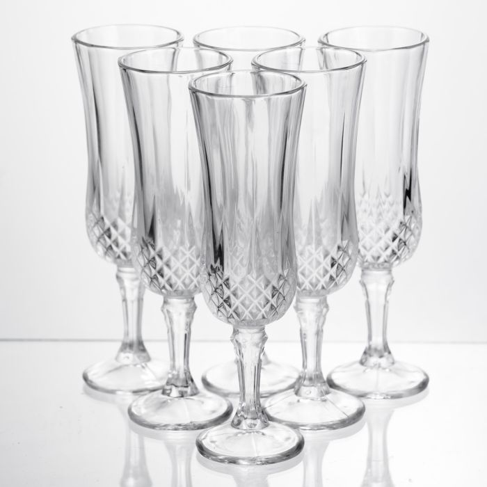 Набір келихів для шампанського Vintage Crystal 6 штук по 160 мл Yiwu HP-34-72