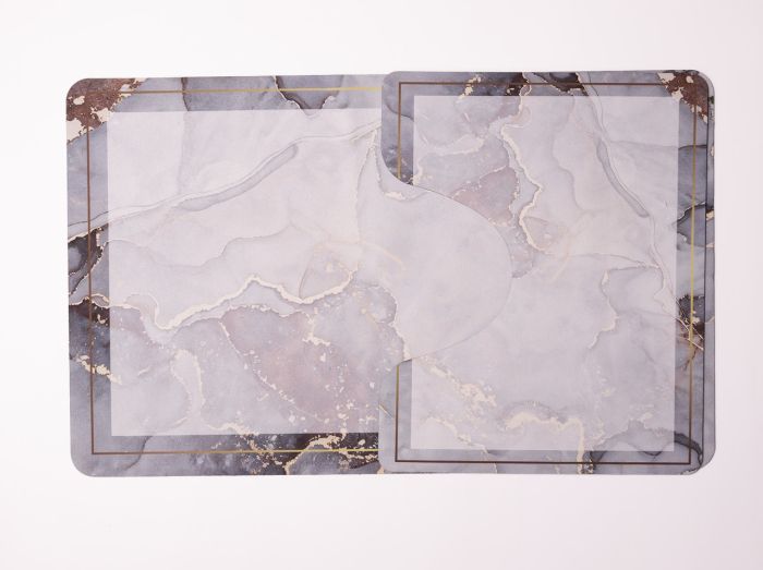 Набір килимків для ванної та туалету Grey Marble 50*80/40*50 см Yiwu HP-42-178