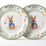 Набір обідніх тарілок пасхальних Garden Rabbits порцелянові 25 см HP-7323-5