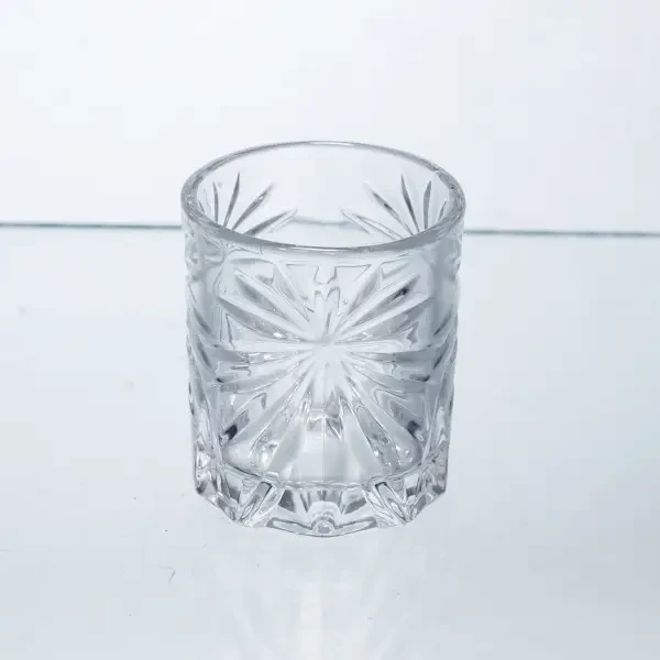 Набір чарок для настоянок Rocks Glass 6 штук по 75 мл з рельєфним візерунком HP-17-8
