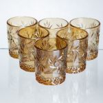 Набір чарок для віскі Shot glass 6 штук по 75 мл коричневий HP-17-39