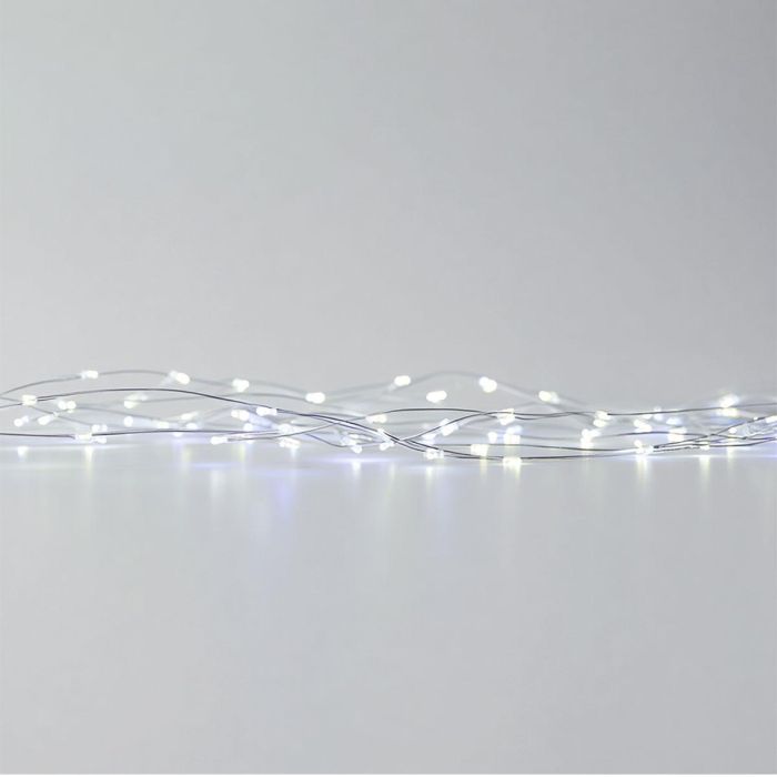 Новорічна гірлянда кімнатна нитка 22 м 220 LED кімнатна гірлянда білий провід Біле світло W220LED22MWW