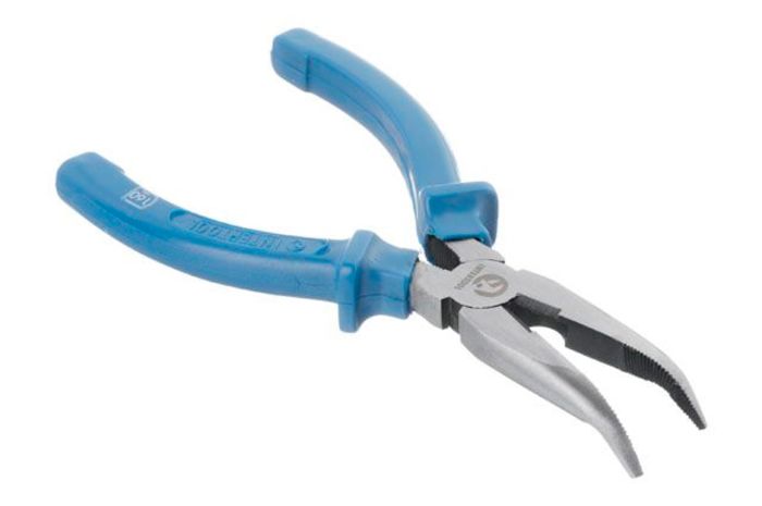Щипці подовжені вигнуті Intertool 160 мм American type (HT-0124)