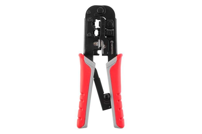 Клещи для опрессовки штекеров Intertool RJ11 (4P) RJ12 (6P) RJ45 (8P) (HT-7052)