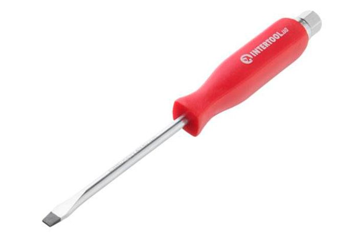 Отвертка Intertool шлицевая ударная SL6 х 100 мм (HT-0482)