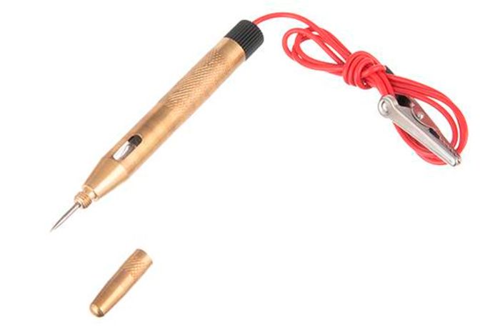 Індикатор напруги Intertool 100мм x 6-12-24В метал (VT-4009)
