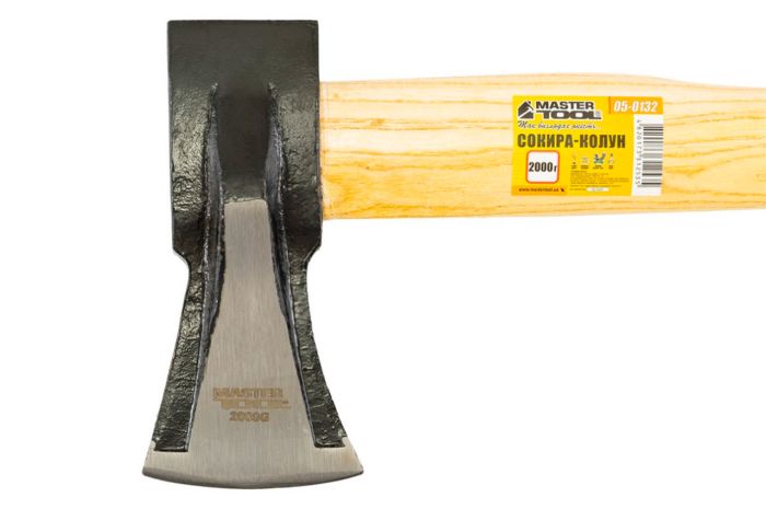Сокира-колун Mastertool 2000 г довга ручка дерев'яна (05-0132)