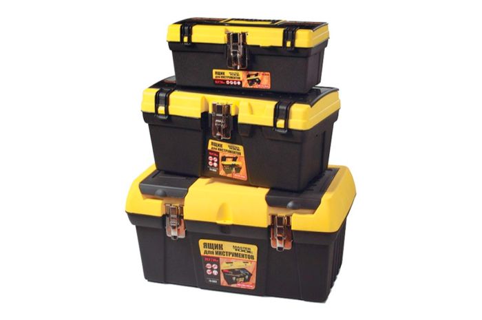 Комплект ящиков Mastertool 12.5" 16" 19" (3 шт.) желтые (79-2001)