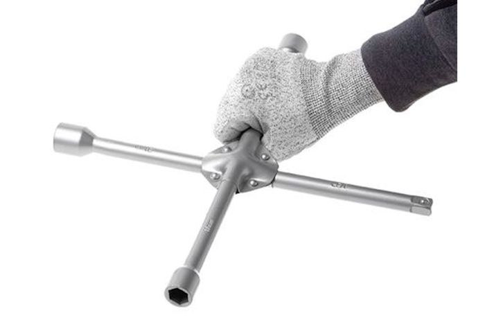 Ключ баллонный крестообразный Intertool 17 х 19 х 21 х 1/2" (HT-1604)