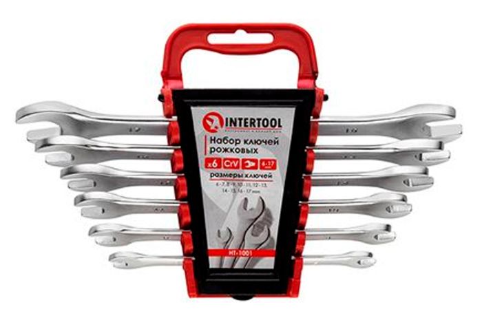 Набор рожковых ключей Intertool 6 шт. (6-17 мм) (HT-1001)