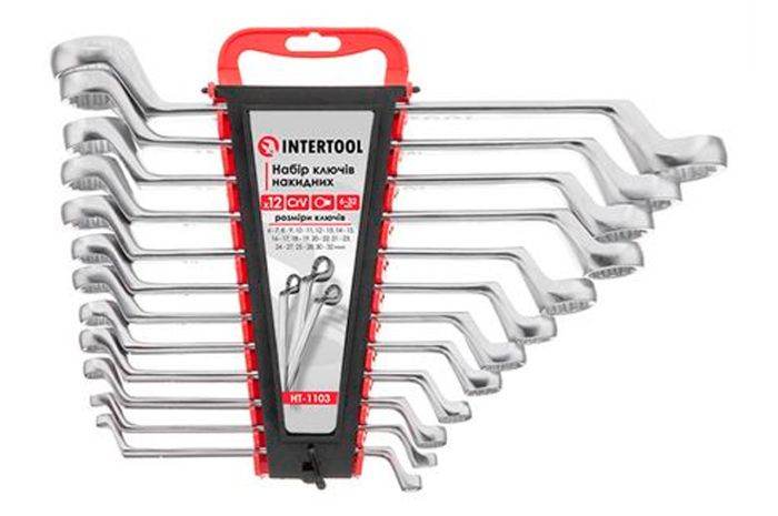 Набор ключей накидных Intertool 6-32мм (12шт) (HT-1103)