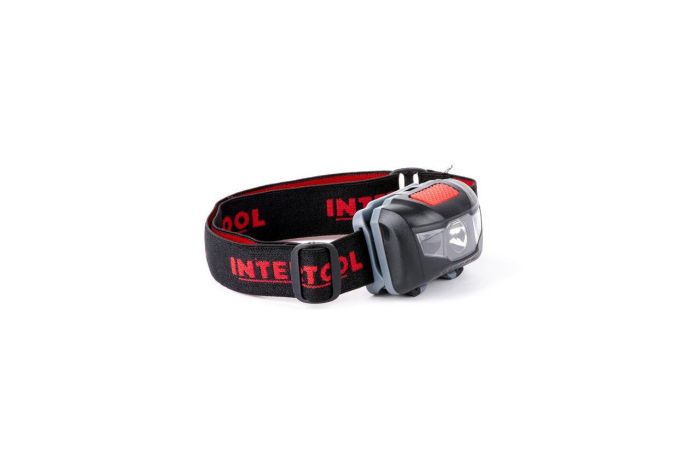 Фонарь налобный Intertool 1 LED + 2 LED х 1 Вт (LB-0302)