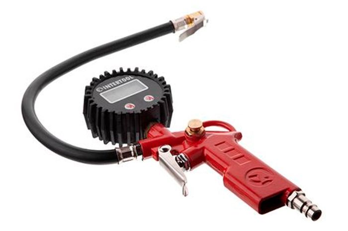 Пневмопістолет для підкачки коліс Intertool 10 bar з цифровим манометром (PT-0508)