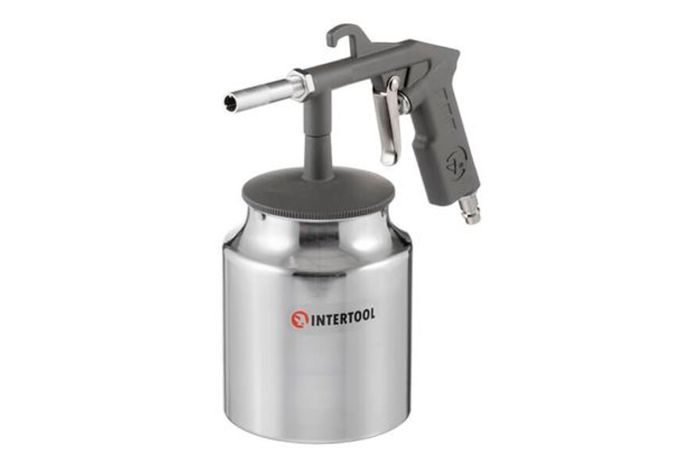 Пневмопистолет пескоструйный Intertool нижний бак 1000 мл 8bar (PT-0705)