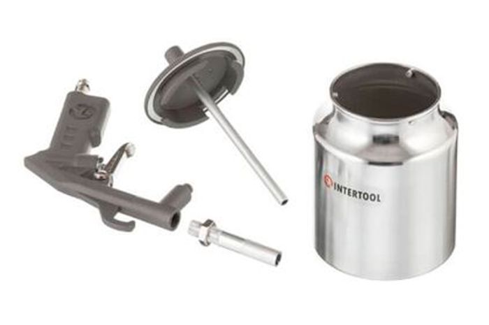 Пневмопистолет пескоструйный Intertool нижний бак 1000 мл 8bar (PT-0705)
