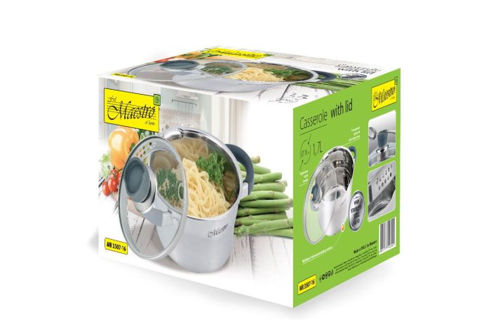 Кастрюля нержавеющая Maestro 240 мм х 5.6 л MR-3507-24 (MR-3507-24)