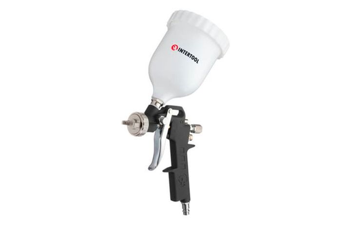 Пневмопистолет лакокрасочный HP Intertool верхний бак 600 мл x 1.5 мм PT-0210 (PT-0210)