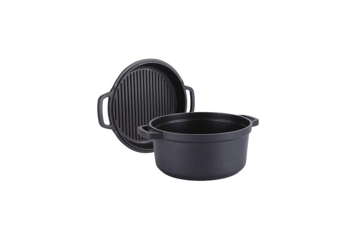 Каструля антипригарна Maestro 240 мм x 4.5 л з кришкою-сковорідкою (MR-4124)