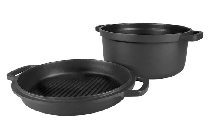 Кастрюля антипригарная Maestro 280 мм x 6.7 л с крышкой-сковородкой (MR-4128)