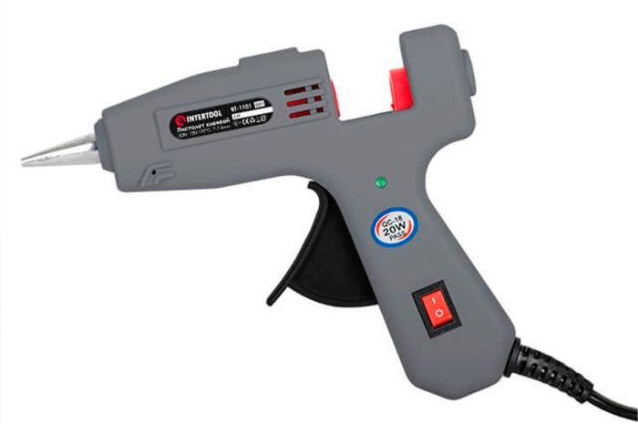 Пистолет клеевой Intertool 7.2 мм x 20 Вт (RT-1101)