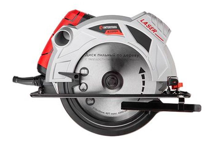 Пила циркулярная Intertool 1800 Вт x 210 мм SemiPROF (WT-0621)