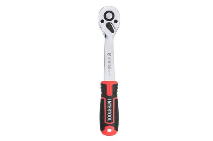 Рукоятка із храповим механізмом Intertool 3/8" x 72T Storm (ET-8002)
