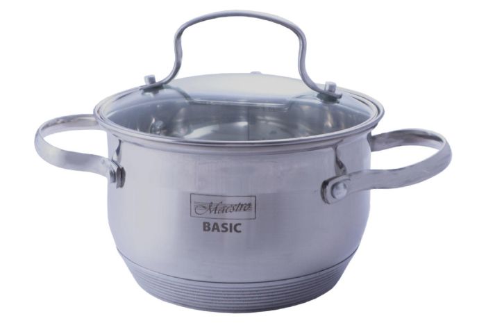 Каструля нержавіюча Maestro 160 мм x 2.1 л MR-3512-16 (MR-3512-16)