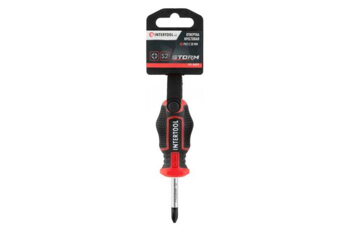 Отвертка Intertool PH2 x 38 мм Storm (VT-3419)