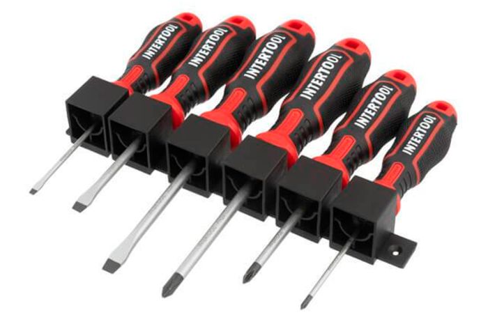 Набор отверток Intertool-Storm PH0 x PH1 x PH2 x SL3 x SL5 x SL6 (6шт) (VT-3436)